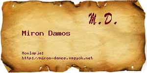 Miron Damos névjegykártya